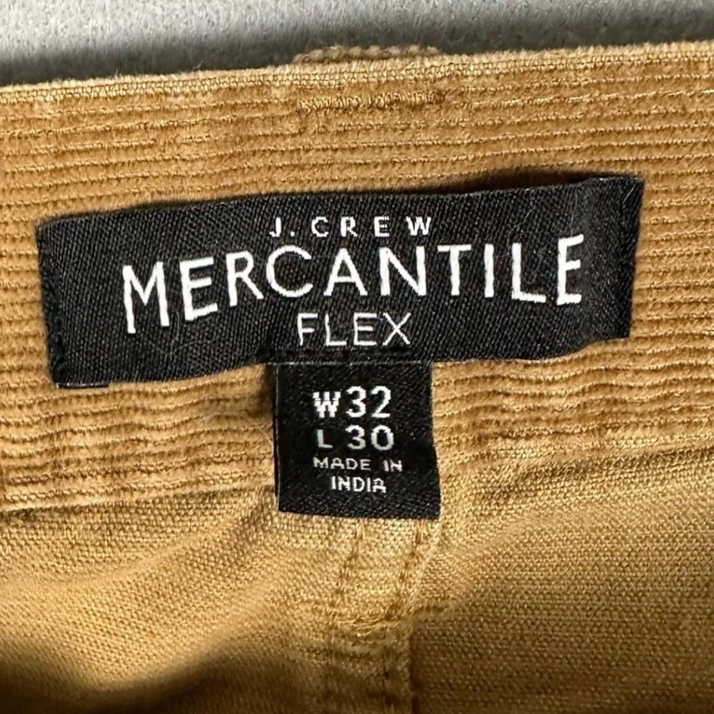 J Crew Pants Mens 32X30 Brown Camel Mercantile Flex Slim Fit Corduroy 5-Pocket